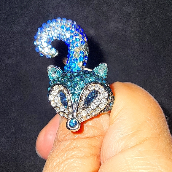 Rhinestone bling fox ring - Picture 1 of 4
